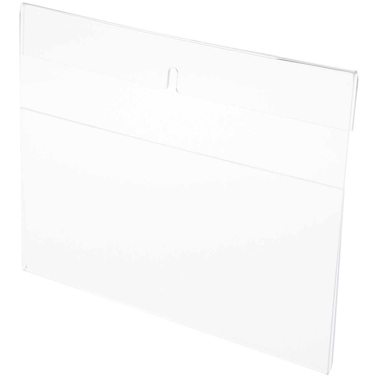 Plymor Clear Acrylic Top-Fold Literature Sign Holder Frame (Wall Mount), 10" W x 8" H